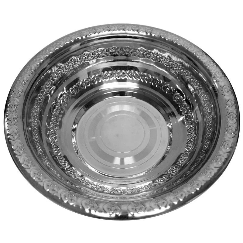Hand Wash Cup & Bowl (Stainless Steel Silver - Sold Separately)