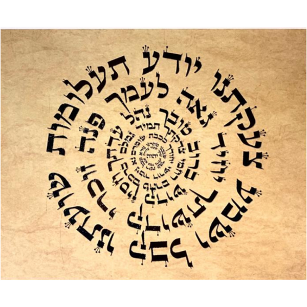 Hebrew Letter Art: Ana Beko'ach Prayer 8x10 – The Kabbalah Store US