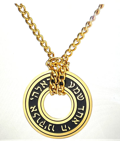 Shema Necklace Stainless Steel Yellow Gold Plated