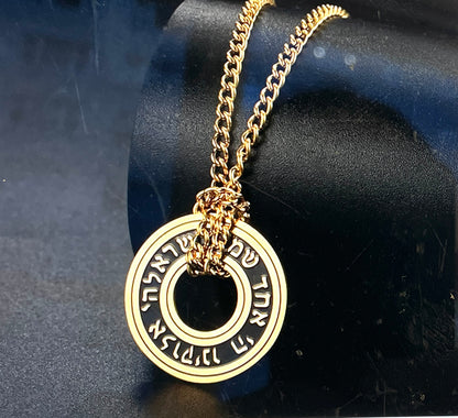Shema Necklace Stainless Steel Yellow Gold Plated