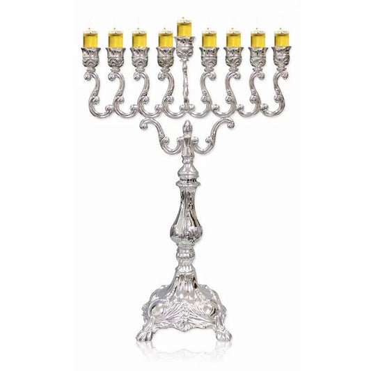 Chanukah Menorah - Silver Plated - XL 17.5"H