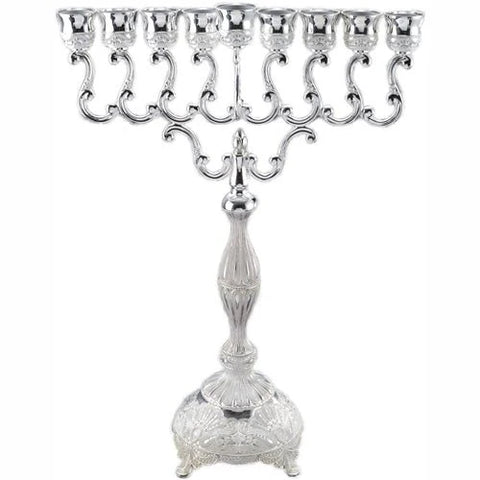 Chanukah Menorah - Silver Plated - Filagree - XXL - 27"H