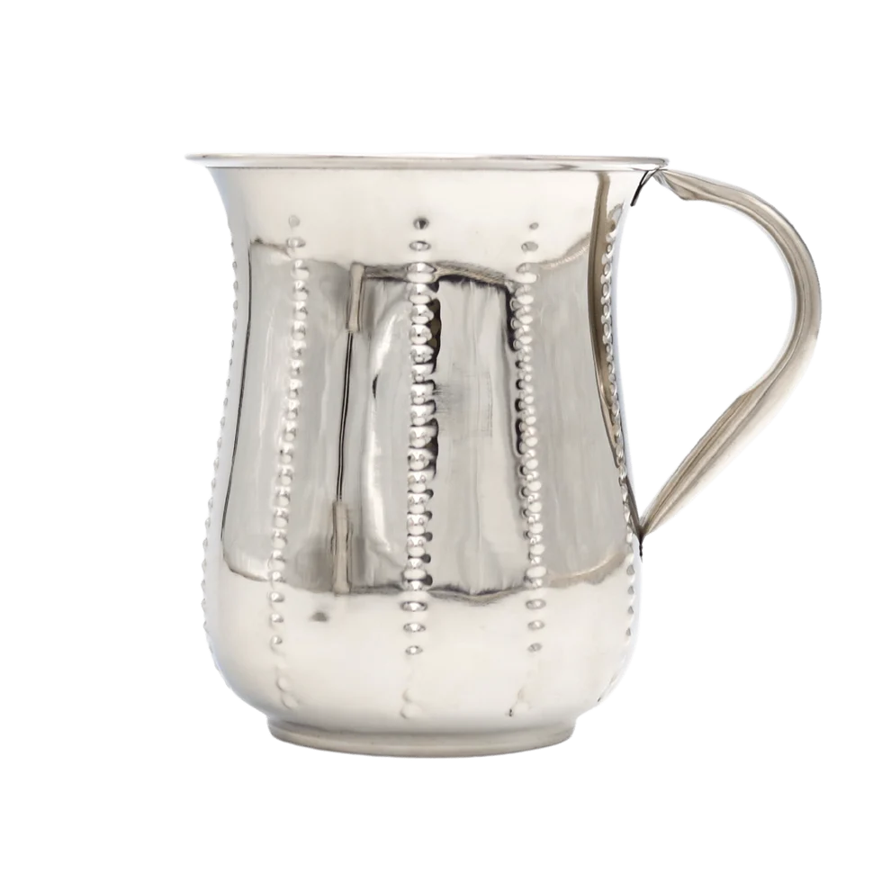 Wash Cup Stainless 5.5"H - Dotted Line