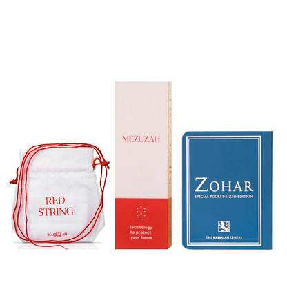 Spiritual Protection Kit (Mezuzah, Pocket Zohar, Red String)