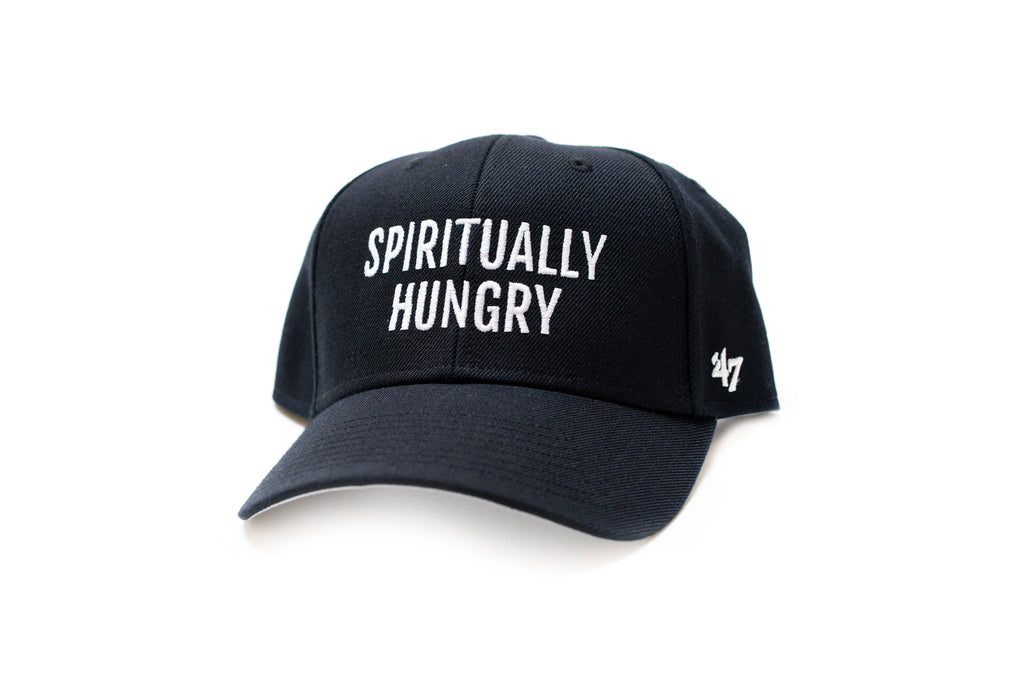Spiritually Hungry Baseball Cap Hat (Black) The Kabbalah Store US
