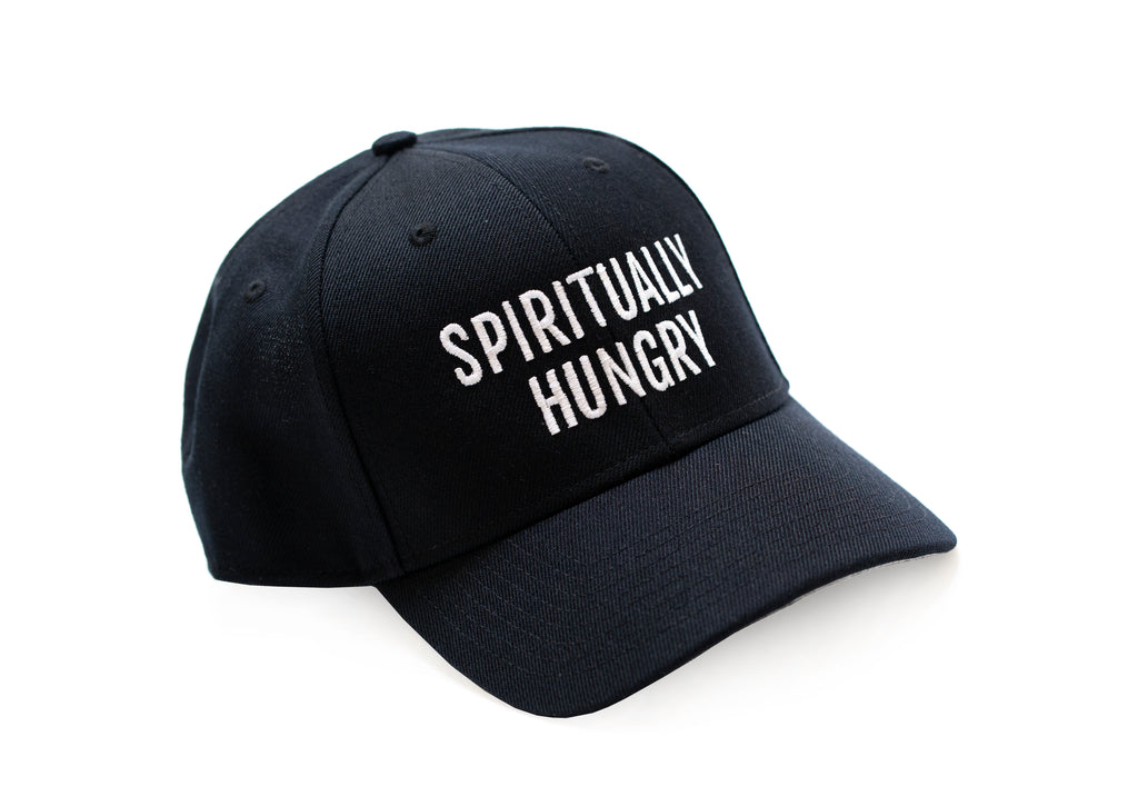 Spiritually Hungry Baseball Cap Hat (Black) The Kabbalah Store US